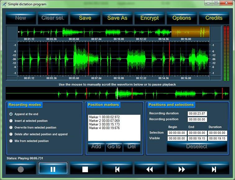 ActiveX control for sound recording